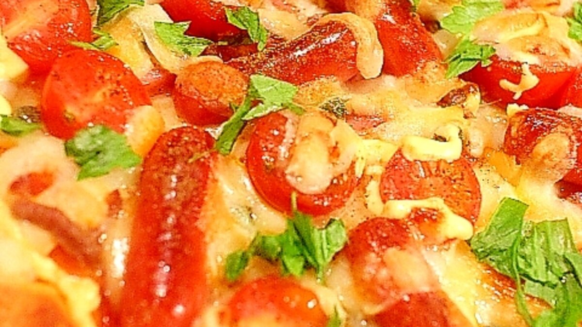 市販のピザを絶品pizzaに ミニソーセージピザ レシピ 作り方 By Seika A 楽天レシピ